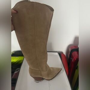 Tan Knee-High Women's Boots